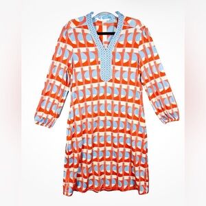 J. McLaughlin Colorful Long Sleeve Emer Dress, Size S